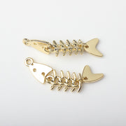 Creative Alloy Fishbone Small Pendant Diy – Jewelry Gift Ideas — 3