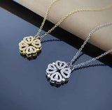 Retro Magnetic Folding Heart Shaped Four Leaf – Jewelry Gift Ideas — 11