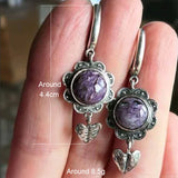 Vintage Round Purple Natural Stone National Style – Stylish Gifts — 3