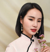 Gu Shu Qian Teng Ethnic Style Yellow Agate Earrings – Stylish Gifts — 4