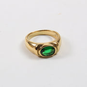 Titanium Steel Plated Gold Multicolor Zircon Ring – Thoughtful Gifts — 6