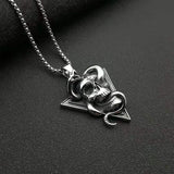Skull And Snake Punk Titanium Polished Pendant – Jewelry Gift Ideas — 4