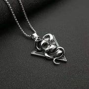 Skull And Snake Punk Titanium Polished Pendant – Jewelry Gift Ideas — 4