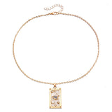 Ornament Simple Hot Girl Square Plate Necklace – Jewelry Gift Ideas — 2