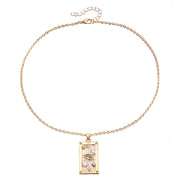 Ornament Simple Hot Girl Square Plate Necklace – Jewelry Gift Ideas — 2