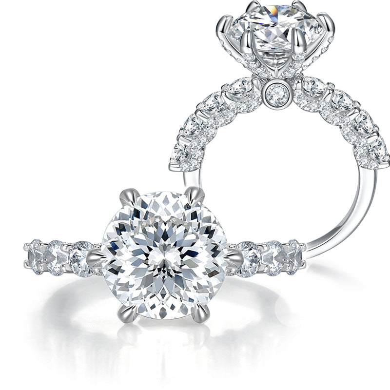 5 Karat Fireworks Cut Full Moissanite Luxury Ring – Holiday Gift Ideas — 1