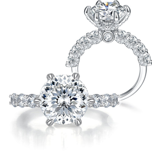 5 Karat Fireworks Cut Full Moissanite Luxury Ring – Holiday Gift Ideas — 1