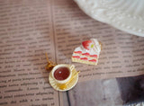 Black Tea With Strawberry Triangle Cake Handmade – Kitchen Gifts — 3
