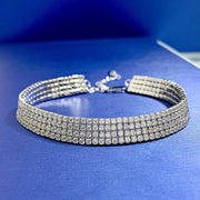 High Carbon Four Rows Full Rhinestone Couple – Jewelry Gift Ideas — 1