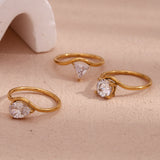 Affordable Luxury Fashion Waveform Ring Shank Gold – Stylish Gifts — 5