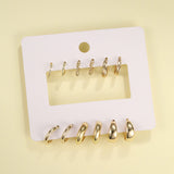 Creative Fashionable Golden Twist Earrings Suit – Thoughtful Gifts — 16