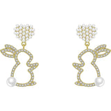 Pearl Bunny Earrings For Women Silver Pin Earrings – Gifts for Her — 5