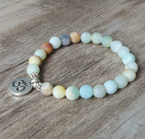 Matte Amazonite Stone Strand Bracelet Yoga Chakra – Jewelry Gift Ideas — 7