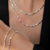 Geometric Silver Necklace Women's Retro Fashion – Jewelry Gift Ideas — 5