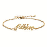 Real Gold Plating O Chain Stainless Steel Anklets – Unique Gift Ideas — 7