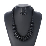 Wood Sequin Geometry Ornament Necklace – Jewelry Gift Ideas — 8