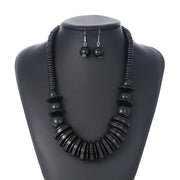 Wood Sequin Geometry Ornament Necklace – Jewelry Gift Ideas — 8
