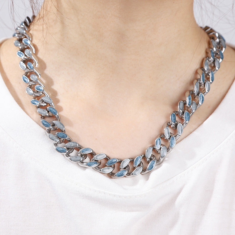 Fashion Starry Sky Blue Simple Punk Necklace – Jewelry Gift Ideas — 1