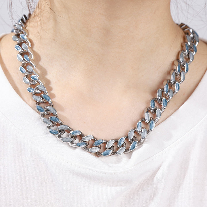 Fashion Starry Sky Blue Simple Punk Necklace – Jewelry Gift Ideas — 1