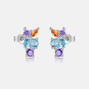 Women's Simple Color Zircon Stud Earrings – Gifts for Her — 2