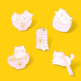 Kitty Brooch Bowl Cat Badge Golden M Badge Clothing – Stylish Gifts — 12