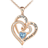 Lettering Necklace Double Heart Diamond – Jewelry Gift Ideas — 3