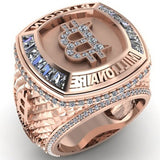 Letter-shaped Electroplated Rose Gold White Diamond – Gifts for Him — 3