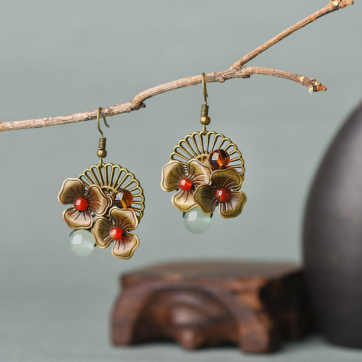 Earrings Agate Dongling Jade Handmade Earrings – Meaningful Gifts — 1