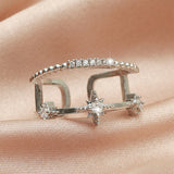 Ins Cold Wind Double Hexagram Ring Adjustable – Thoughtful Gifts — 6