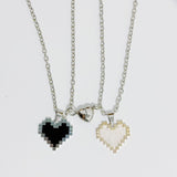 2pcs Magnetic Heart-shaped Mosaic Necklace Fashion – Gifts for Couples — 5