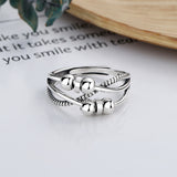 S925 Sterling Silver Fashion Simple Retro Three Layer – Stylish Gifts — 2