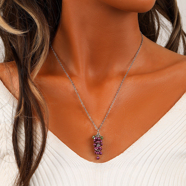 Pastoral Style Creative Grape Clavicle Chain Mori – Stylish Gifts — 1