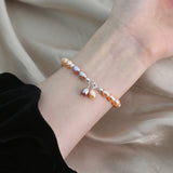 Freshwater Pearl Orange Candy Bracelet Purple – Jewelry Gift Ideas — 1