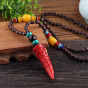 Men's And Women's Ethnic Necklaces Retro Wooden Beads – Gifts for Her — 15