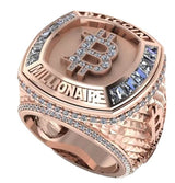 Letter-shaped Electroplated Rose Gold White Diamond – Gifts for Him — 4