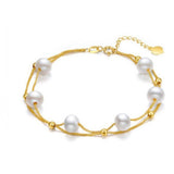 Women's Fashion Pearl Gold Bracelet – Stylish Gifts — 12