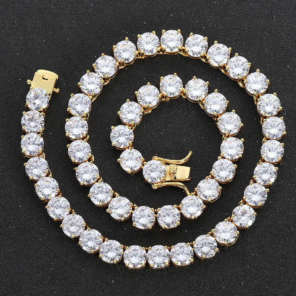 Tennis Necklace 8mm Copper Microinset Zircon – Jewelry Gift Ideas — 1