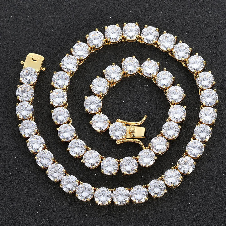 Tennis Necklace 8mm Copper Microinset Zircon – Jewelry Gift Ideas — 1