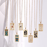 Ornament Simple Hot Girl Square Plate Necklace – Jewelry Gift Ideas — 1