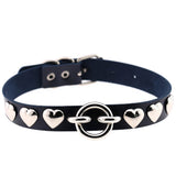 Women's Bar Hip-hop Heart Rivet Round Ring Leather – Gifts for Her — 13