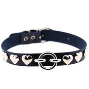 Women's Bar Hip-hop Heart Rivet Round Ring Leather – Gifts for Her — 13