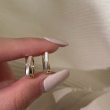 Women's Versatile Silver Needle Oil Crossover Earrings – Gifts for Her — 3