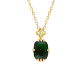 Luxury Ring Green Sandstone Peridot Handpiece Girl – Gifts for Kids — 4