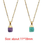 Cut Natural Necklace With Original Stone Pendant – Jewelry Gift Ideas — 2