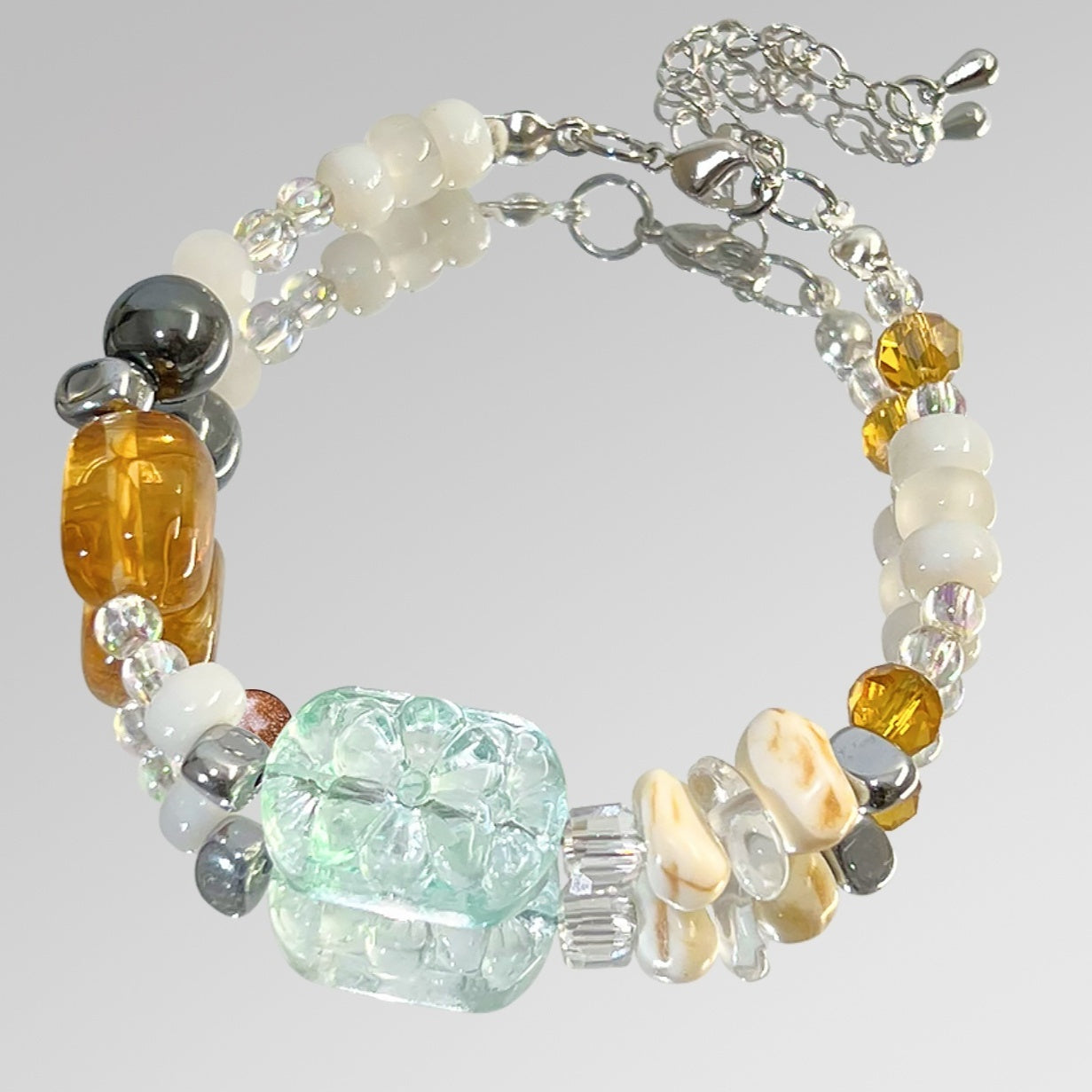 White Dunhuang Desert Sun Mountain Bracelet – Jewelry Gift Ideas — 1
