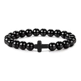 Tigereye White-barked Pine Obsidian Cross Men's – Jewelry Gift Ideas — 3