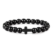 Tigereye White-barked Pine Obsidian Cross Men's – Jewelry Gift Ideas — 3