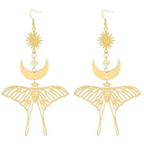 Fashion Exaggerated Moon Butterfly Metal Earrings – Stylish Gifts — 6