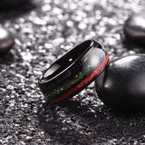 Opal Ruby Black Meteorite Ring – Meaningful Gifts — 1