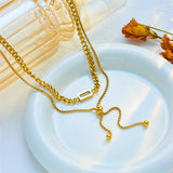 Simple Double-layer Twin Irregular Pull-out – Jewelry Gift Ideas — 6